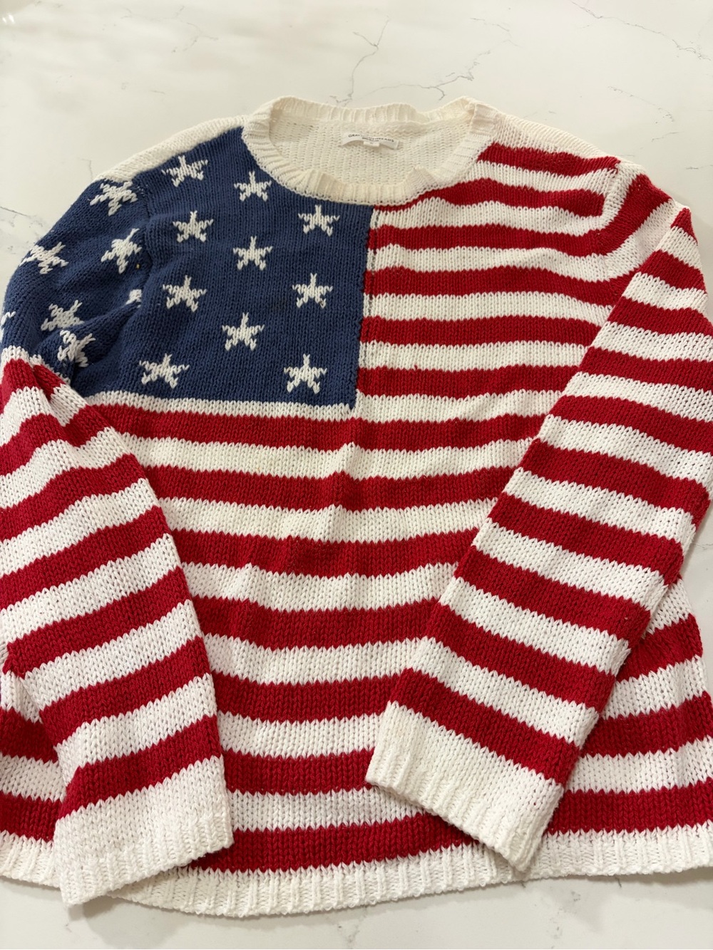 Grayson Threads Red, White & Blue Star Stripe Crew Sweater